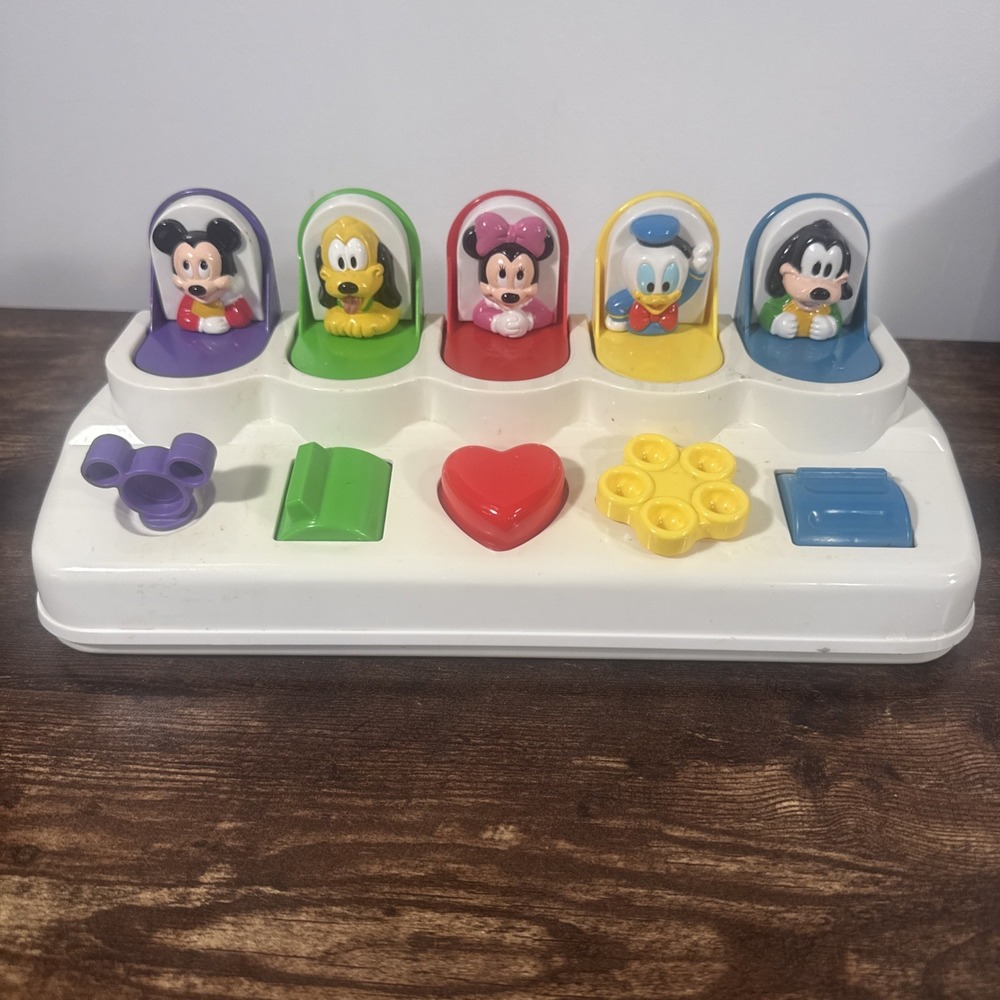 Vintage Disney Mattel Mickey Mouse Friends Pop-Up Children's Toy Tested & Works